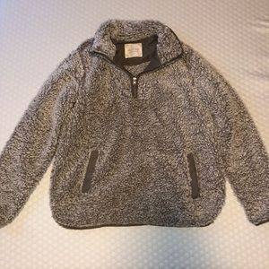 Quarter zip sherpa